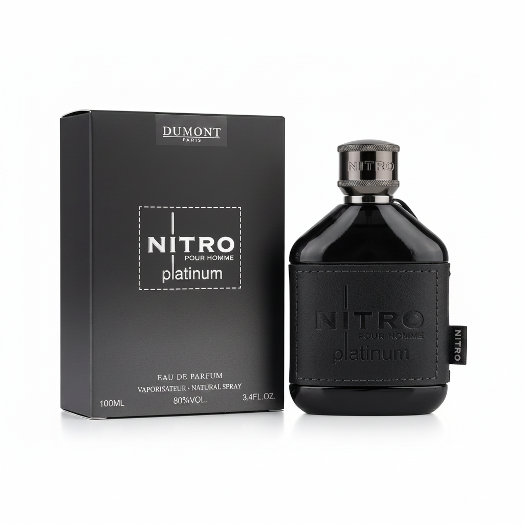 Dumont Paris Nitro Platinum Pour Homme EDP - Box and Bottle