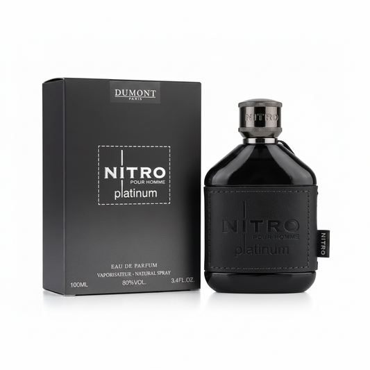 Dumont Paris Nitro Platinum Pour Homme EDP - Box and Bottle