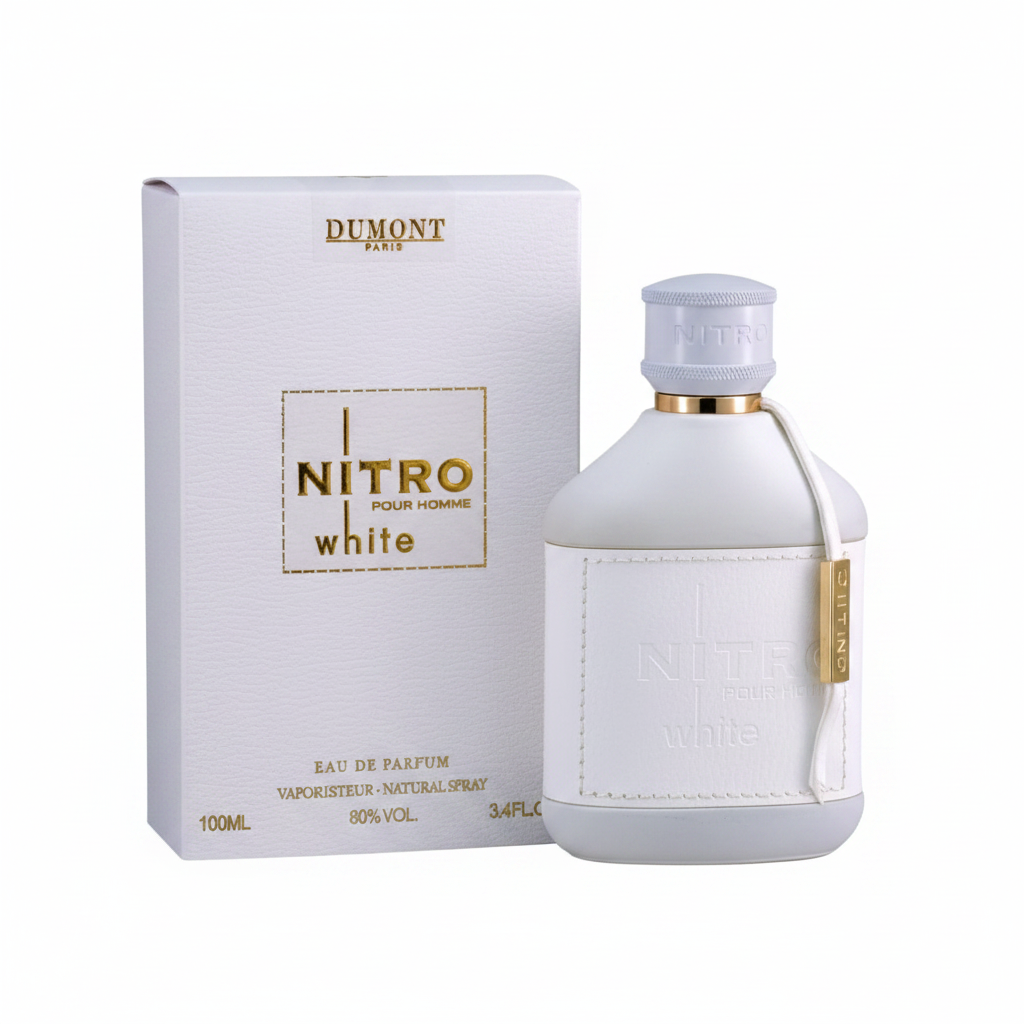 Dumont Paris Nitro White Pour Homme EDP - Box and Bottle