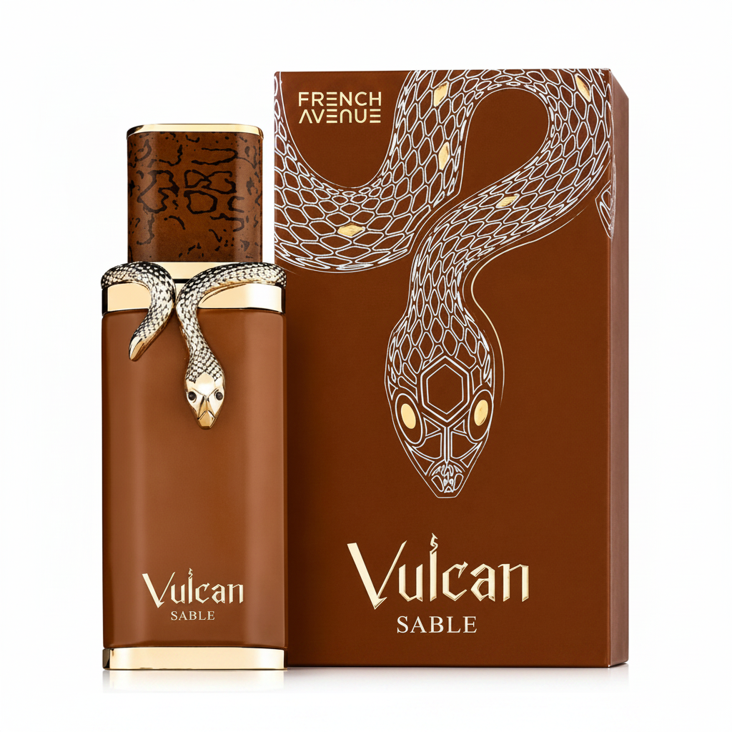 French Avenue Vulcan Sable EDP - Bottle and Box