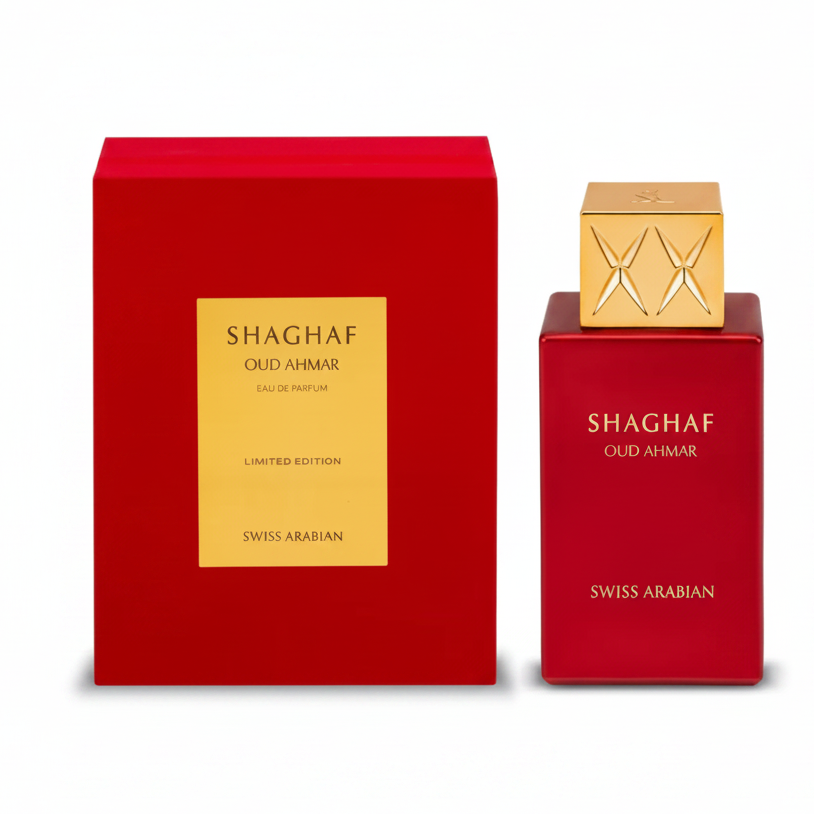 Swiss Arabian Shaghaf Oud Ahmar Limited Edition EDP - Box and Bottle